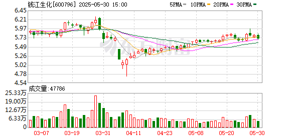 典丰投资 钱江生化董事长孙玉超辞职 副董事长代行职权